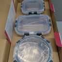 FineDine 24 Piece Premium Borosilicate Glass Meal Prep Containers Glass - Airtight Food Storage Containers with Lids, Hinged Locking Lid, BPA Free, For Meal Prep/Freezer/Oven (Grey)