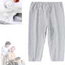 Yodilala TPU Incontinence Care Trousers,Washable Elastic Adjustable Patient Care Trousers Elderly, Mobility Impaired(Gray,XXL)