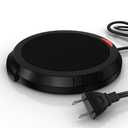 Candle Warmer Plate Safely Releases Scents Without a Flame- Used as Candle Jar Warmer, Candle Melter, Coffee Warmer, Mug Warmer, Cup Warmer in Your Home & Office (Black)