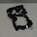 XS Adjustable Dog Suspender Boots & Hiking Shoes, Waterproof Winter Snow Gear Boots with Anti-Slip Sole, Reflective Snowsuit Design That Helps Stay On for Cold Weather Adventures (Black)