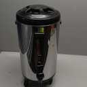 Insulated Beverage Dispenser - 12L/3.2 Gallon 304 Stainless Steel Hot Drink Dispenser with Spigot for Coffee, Tea, Water, and Milk - Ideal for Buffets, Hotels, and Outdoor Camping Chrome Black