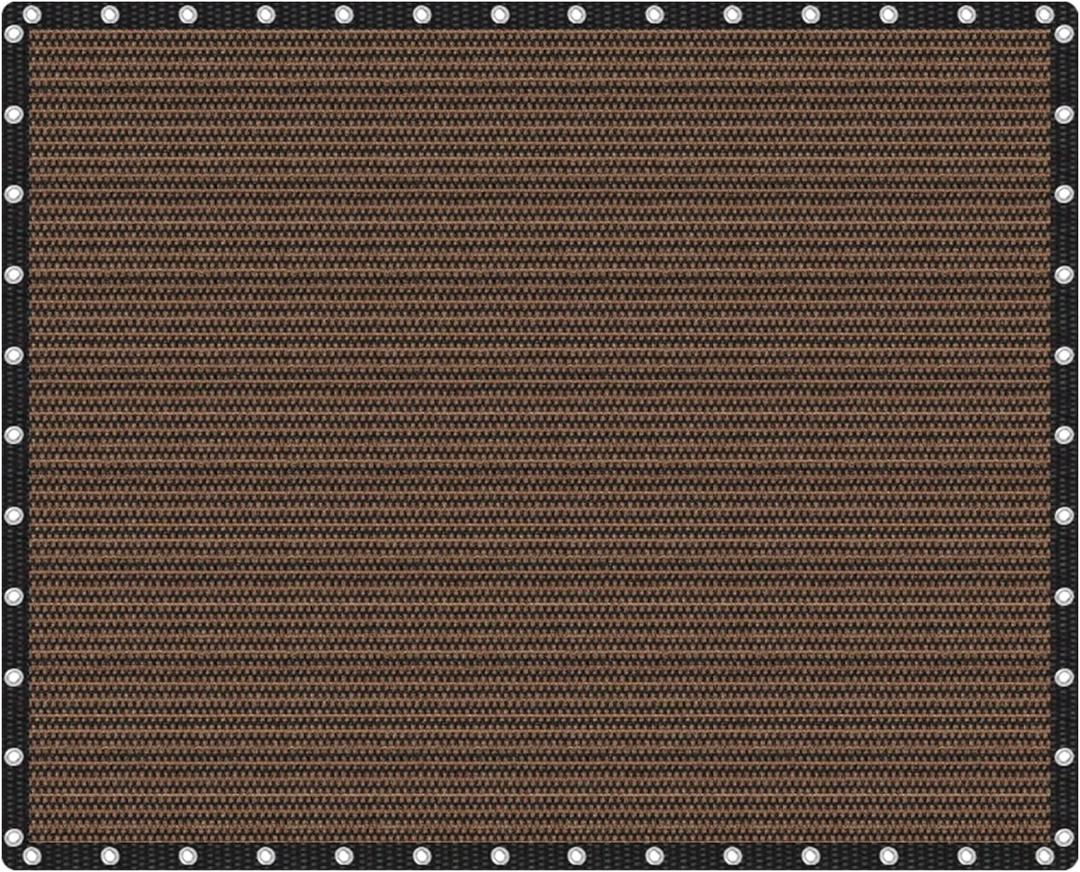VICLLAX Shade Fabric Sun Shade Cloth Privacy Screen with Grommets for Patio Garden Pergola Cover Canopy 16x20 FT, Mocha
