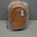 Hushee 2 Set Imitation Rattan Bread Basket with Lid Wicker Bread Baskets for Serving Woven Fruit Basket with Cover Oval Food Baskets for Food Vegetables Display(13.78 x 9.84 Inch)
