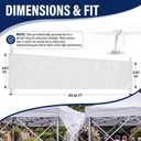 20ft Vinyl Canopy Rain Gutter West Coast Design Frame Tent, Flame Retardant, about 241.73 x 43.31 inches/ 614 x 110 cm