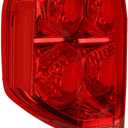Tail Light Assembly Compatible With 2003-2005 Honda Pilot Left Driver Side Rear Taillight With Bulbs Replace 33551S9VA02
