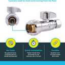 SharkBite 1/2 x 3/8 Inch Compression Straight Stop Valve, Pack of 12, Quarter Turn, Push to Connect Brass Plumbing Fitting, PEX Pipe, Copper, CPVC, PE-RT, HDPE, 23037LFZ