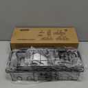 Veken Shower Caddy 6-Pack, Advanced Rustproof Design, No Drilling Adhesive Shelves, Rack with Soap Holder, Large Capacity Bathroom Organizers and Storage, Wall-Mounted Kitchen & Home Decor (Black)