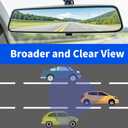 10.5" Interior Rear View Mirror, Universal Rearview Mirror Compatible with Toyota Chevrolet Ford Nissan Honda Civic Accord Jeep Subaru Hyundai Kia Mazda Buick and More Car Rear View Mirrors