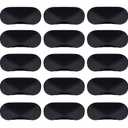 Mudder 12 Pack Sleep Mask Blindfold Eye Masks with Nose Pad and Elastic Straps for Women Men Black