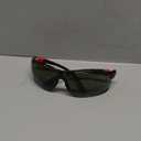 NoCry Safety Sunglasses with Green Tinted Wraparound Lenses; Tinted Safety Glasses for Men and Women with Adjustable Arms & No-Slip Grips; Work Glasses with UV 400 Protection; ANSI Z87.1 Rated (Black & Red)