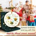 2 x Bee Christmas Ornament 2025 - Cute Bee Gifts for Women Men Boys Girls, Bees Lover Gifts for Friends Neighbors, Ceramic Christmas Ornaments for Tree Decor - Holiday Keepsake & Xmas Gift Exchange Idea