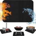 2431 inches Heat Resistant Grill Mats for Countertop & Table, Fireproof Mats for Outdoor Grill, Portable Charcoal Grill, Gas Grill, Pizza Oven Compatible with Blackstone, Ninja, Black