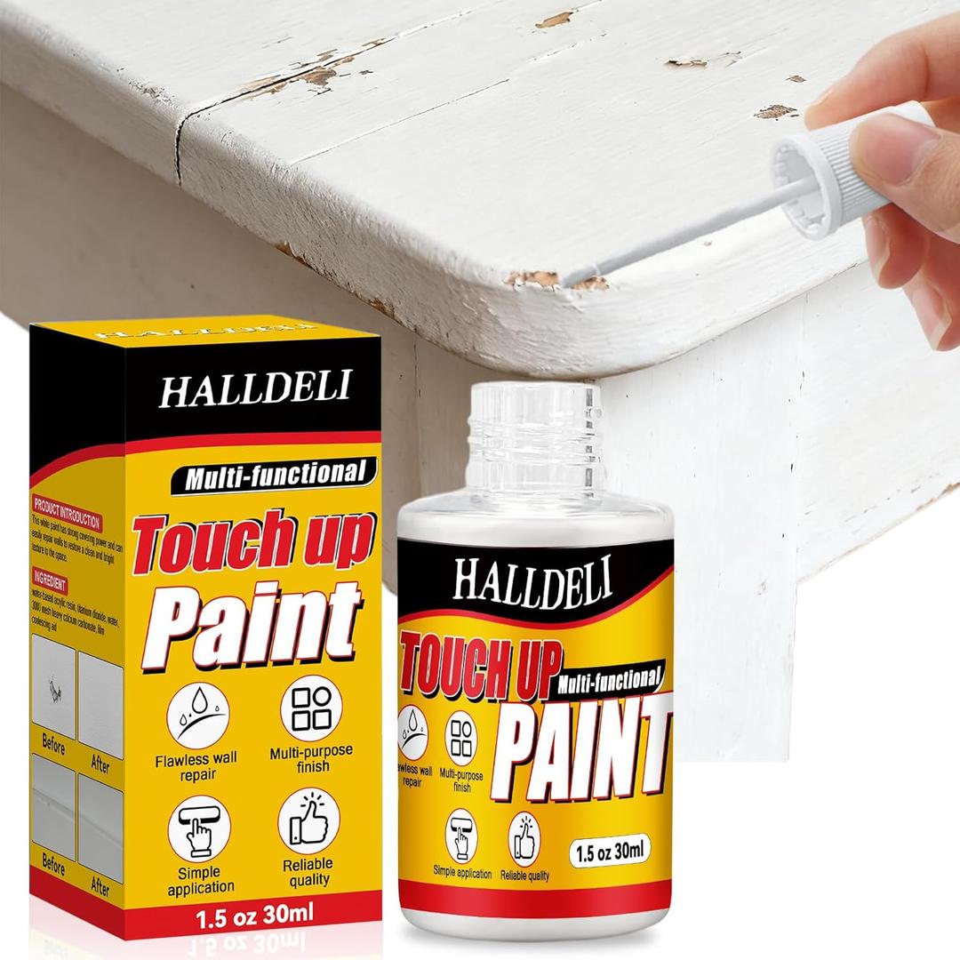 2 x White Touch Up Paint, Multi Surface Touch up Paint Pen for Wall, Door, Cabinets, Wood, Furniture (2.0 Ounxce)