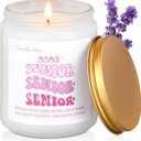 Class of 2026 Scented Candle Senior Night Gifts Senior 2026 Graduation Gift for Her Women Team Coach Player Funny Graduations Gifts for Masters Degree, College, High School(Pink)