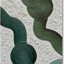 NANKAI Art Green and White Thick Texture Abstract Oil Painting Hand-Painted 3D Wall Art Large Canvas Wall Art Deco 45x30 inches (Nkhb187)