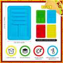 Uiifan 12 Pcs Colorful Plastic Taco Plates for Birthday Party with Stand up Divider for 3 Tacos and 2 Dipping Areas Trays for Mexican Party Fiesta Microwave Dishwasher Safe
