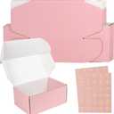 9x6x4 Inch Pink Shipping Boxes, 30 Pack Corrugated Packaging Mailer Box, Gradients Shipping Packaging Boxes for Small Business, Recyclable Cardboard Literature Gift Box