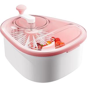 JOYMOOP Fruit Cleaner Spinner JOYLOOP, Large Fruit Washer Spinner with Brush, Fruit Cleaning with Fruit Washing Bowl, Fruit and Salad Cleaner with Fruit Spinner Bowl,Fruit and Vegetable Scrubber