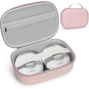 Breast Pumps Carrying Bag Compatible with Most of Wearable Breast Pumps, Hard Shell Wearable Breast Pump Bag with Waterproof Removable Tray, Breast Pump Storage Bag