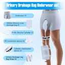 External Catheter for Men, Detachable 1000mL Silicone Urine Bag, Wearable Male Incontinence Collector with Trimmable Tube & Anti-Slip Straps for Daytime, Driving and Seated Use