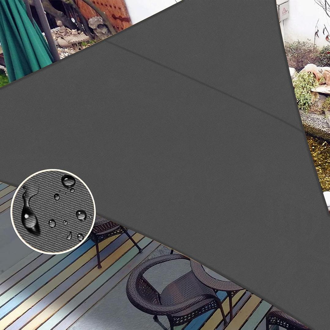 LOVE STORY Waterproof 12' x 12' x 12' Triangle Dark Grey Sun Shade Sail Cannoy UV Resistant for Outdoor Patio Garden Backyard 