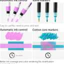 36 Colors Automatic Ink Control Acrylic Paint Pens, Brush Tip Acrylic Paint Markers, Acrylic Markers Set for Rock Painting, Wood, Glass, Fabric, Ceramic, Canvas, DIY Crafts & Art Supplies