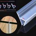 3meters (120") Glass Shower Door Seal Strip Frameless Seal Shower Door Sealing Strips Silicone Rubber Window Seal to Stop Shower Leaks Flexible Weatherproof Seal for Bathroom(H-Type 8mm (5/16")