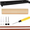 Paper Roll Holder- Wall-Mounted Paper Roll Dispenser 30-Meter Brown Butcher Paper Roll is Suitable for Memo Boards, Wall Decorations, to-Do Lists,DIY Drawings, Artworks, and Creativity