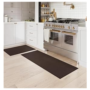 LEEVAN Non Slip Kitchen Runner, Washable Mat, Anti Fatigue Rug for Kitchen Floor and Hallways (Beige, 31''x71'') (2'7" x 5'11" (Rectangular))