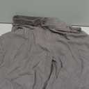 Hooever Womens Cotton Linen Pants Casual Button Up High Waisted Wide Leg Trousers (Gray, L)