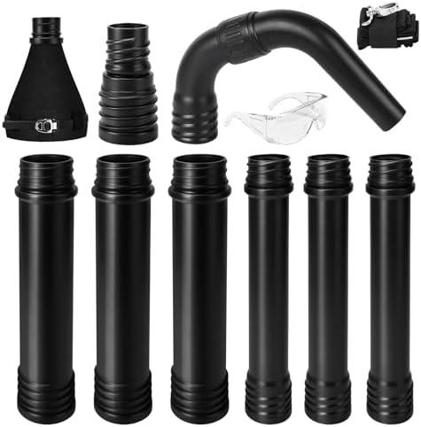 Buzzlett Upgraded Universal Gutter Cleaning Tools for Leaf Blowers, Compatible with Leaf Blower Brands EGO Power+, Worx, Black+ Decker, SUNCHERS, HEINPRO, RYAHT, DEWALT, etc. Extends Up to 11FT