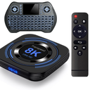 Android TV Box 12.0 4GB 64GB TV Box 2026 Support 8K Dual-WiFi 2.4G 5.8G Android Box H618 Chipset with HDR10 BT5.0 USB 2.0 3D Ethernet with Mini Backlit Keyboard