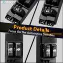 Master Power Window Switch Driver Side for 1999-2000-2001-2002 Chevy Silverado & GMC Sierra 1500 2500 3500 Door Lock Switch Control, 15047637-19259957-15753934-15054161-19259958-901118, Black