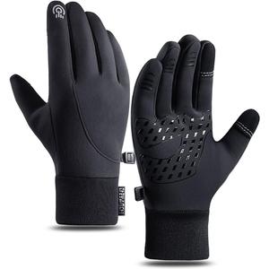 Winter Gloves Men & Women, Touch Screen Gloves Running Gloves Cycling Gloves Warm Gloves (Large, Black)