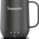 Supsonic - 16oz Self Heating Coffee Mug, Smart Heated Coffee Mug Faster Direct-Contact Heating Up to 149°F, Coffee Mug Warmer Set with Auto Shut-Off - Gifts for Men Women | S2