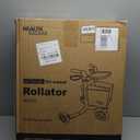 3 Wheels Rollator Walker for Seniors, Foldable Lightweight Walker with Detachable Tray and Storage Bag, Invisible Brake Line, 6 Levels Height Adjustable, 10'' Front Wheels