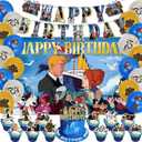 42Pack Titanic Party Supplies Pack IncludesBannerCake TopperBlackdrop,Balloons for Titanic party Decoration plates