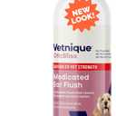 Vetnique Oticbliss Advanced Strength Medicated Dog Ear Infection Treatment, Antiseptic Ear Cleaner for Cat & Dog Ear Cleaning Solution Chlorhexidine & Ketoconazole (6oz Flush) Exp 10/27