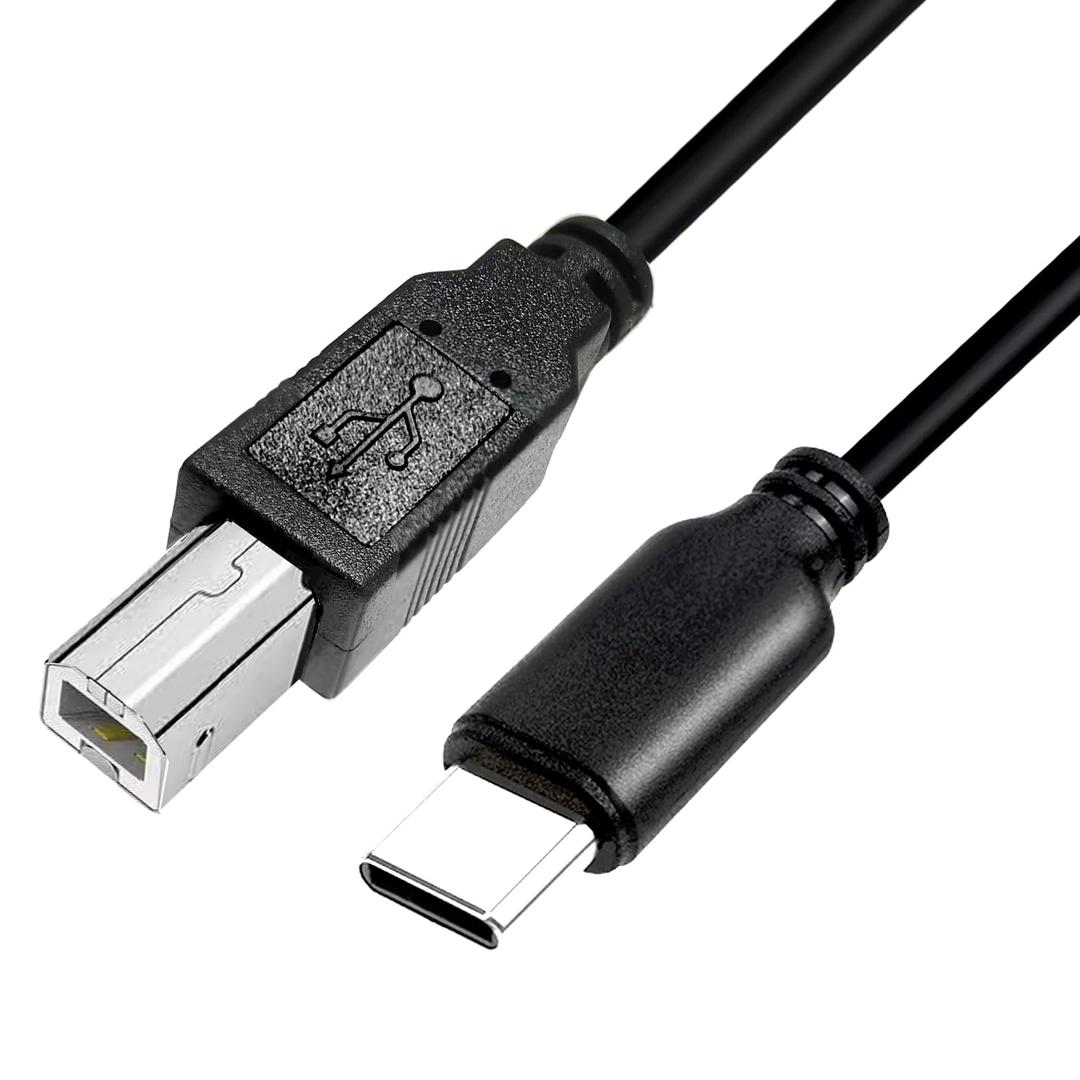 Long Slim USB2.0 C Printer Cable 15ft, USB C to USB B Cable USB 2.0 Cable High Speed USB Printer USB2.0 C to B Cable Scanner Printer Cord to Computer for HP Canon Brother Dell Epson OD2.8MM