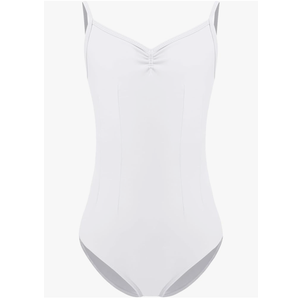 Girls Backless Dance Leotard – Ballet & Gymnastics Outfit with Adjustable Strap (10-12 Years, White)