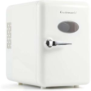 Skincare Fridge - 4L Makeup Fridge for Refrigerating Makeup, Skincare and Food, Mini Fridge for Bedroom, Office and Car, Cooler and Warmer, Beverage Cooler, Pearly White