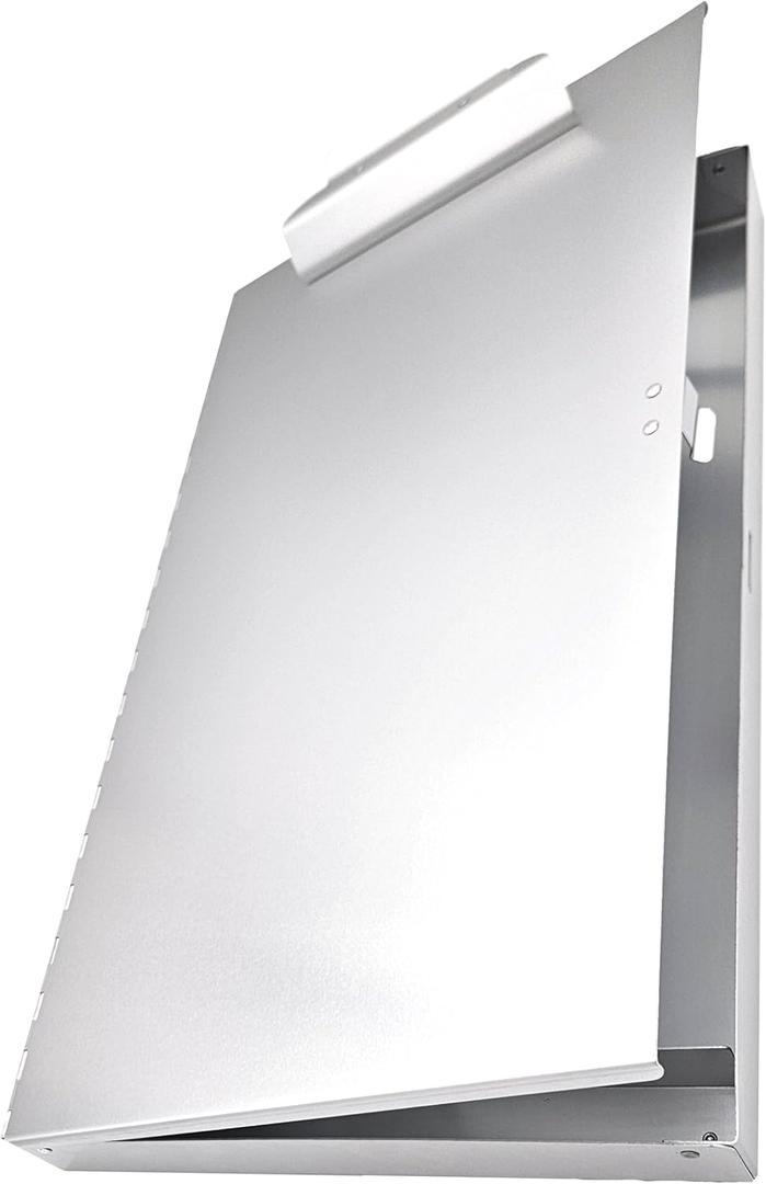 11x17 Clipboard Aluminum Storage Box Featuring a High Capacity Clip