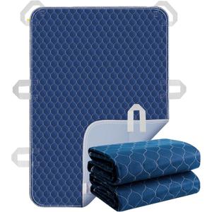 Pads for Beds with Handles for Incontinence 36x52 Inch(2 Pack),Washable Pee Pads for Adults,Washable Underpads,Waterproof Protective Pad for Seniors,Bedwet Kids,Hospitals,Pets,Reusable Bed Pad