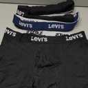 Levi's Boxer Briefs for Men, Cotton Stretch Breathable Men's Underwear (Medium, Logo/Black/Grey)
