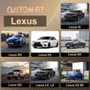Front Car Seat Covers for Lexus, Compatible with Lexus RX ES NX GX LS is UX LX RZ,Including ES350 RX350 IS250, Leather Waterproof Seat Protector, Partial Back Coverage, Black