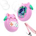 Silicone Cover for Tamagotchi Paradise,Silicone Cover Case for Tamagotchi Paradise Interactive Virtual Pet with Lanyard Screen Protector Button Film for Girl boy (Light Pink)