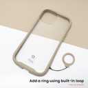 iFace Reflection Designed for iPhone 13 Pro Max (6.7")  Cute Shockproof Hybrid [9H Tempered Glass + Bumper] Wireless Charging Compatible Clear Case - Beige