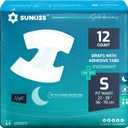 SUNKISS TrustPlus Overnight Adult Diapers with Tabs, Unisex Disposable Incontinence Briefs for Men and Women, Odor Control, Small, 12 Count