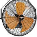 AIRWIZARD Pro Serie 18 Inch Industrial Wall Mount Fan, 5200 CFM High Velocity Metal Wall Fan, 3 Speed, Adjustable Tilt, Commercial Use for Garage, Gym, Patio, Workshop, Basement, Greenhouse, UL Listed