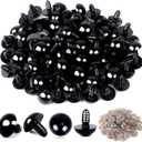 UPINS 120PCS Plastic Safety Crochet Eyes Bulk with 120PCS Washers for Crochet Crafts (0.32Inch/8mm)